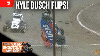 Kyle Busch Flips Wildly End-Over-End At Tulsa Shootout