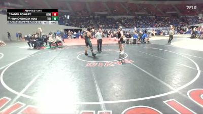 6A Boys 215 lbs Champ. Round 2 - Pedro Garcia Ruiz, Tigard Boys vs Zadek Bowlby, Newberg Boys