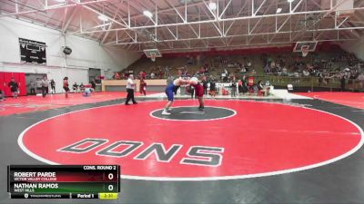 285 lbs Cons. Round 2 - Robert Parde, Victor Valley College vs Nathan Ramos, West Hills