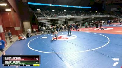 98 lbs 1st Place Match - Burke Malyurek, Touch Of Gold Wrestling Club vs Colson Siemens, Natrona Colts Wrestling Club