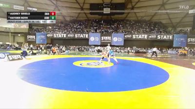 Girls 3A 145 lbs Cons. Round 5 - Hayden Roth, Auburn Mountainview (Girls) vs Audrey Briels, Snohomish (Girls)