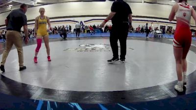 124 lbs Cons. Round 3 - Nyvaeh Wendt, Siena Heights University vs Michaela Miller, Indiana University Club