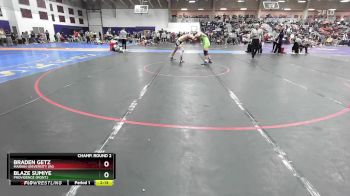 165 lbs Champ. Round 2 - Blaze Sumiye, Providence (Mont.) vs Braden Getz, Marian University (IN)