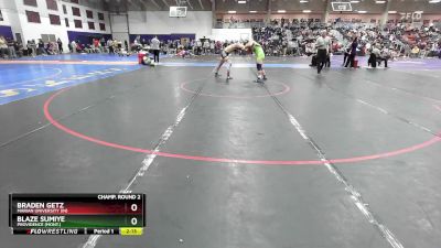 165 lbs Champ. Round 2 - Blaze Sumiye, Providence (Mont.) vs Braden Getz, Marian University (IN)