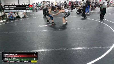126 lbs Placement (4 Team) - Liam Engblom, Reverence United Black vs Justin Ford, Storm Wrestling Center A