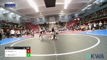 73 lbs Semifinal - Wes Nickell, Cushing Tigers vs Hayden Beckwith, Miami Takedown Club