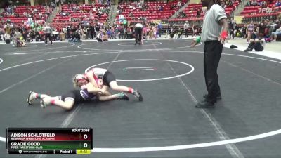 80 lbs Semifinal - Adison Schlotfeld, Nebraska Wrestling Academy vs Gracie Good, Piper Wrestling Club