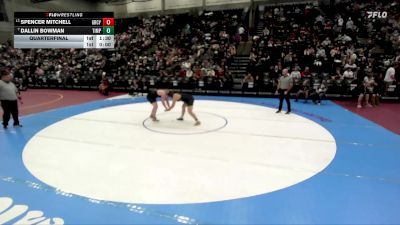 4A 215 lbs Quarterfinal - Dallin Bowman, Timpanogos vs Spencer Mitchell, Green Canyon