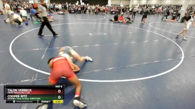 132 lbs Champ. Round 2 - Cooper Ritz, Kearney High School Wrestling vs Talon Verbeck, Maize Wrestling Club