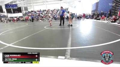 100 lbs Cons. Round 1 - Cade Rodriguez, Kansas vs Tayten Zens, South Dakota