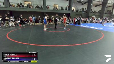 150 lbs Cons. Round 2 - Titus Rodela, OR vs Gabriel Berger, WA