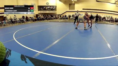 285 lbs Cons. Round 5 - Thomas Lunt, John Carroll University vs Noah Iobe, Rochester Christian