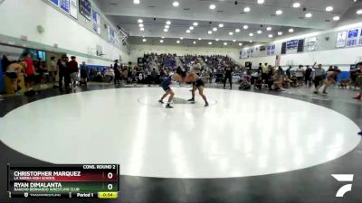 113 lbs Cons. Round 2 - Christopher Marquez, La Sierra High School vs Ryan Dimalanta, Rancho Bernardo Wrestling Club