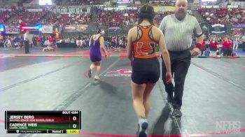 G - 126 lbs Cons. Round 4 - Cadence Weis, Laurel (Girls) vs Jersey Berg, Billings Senior High School (Girls)