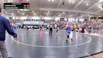 Girls 132 lbs Quarterfinal - Carolline Hilton, Cleveland High School vs Moriah Boliek, Centennial High School