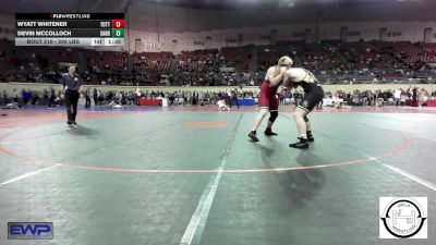 200 lbs Quarterfinal - Wyatt Whitener, Tuttle vs Devin McColloch, Sand Springs Jr High