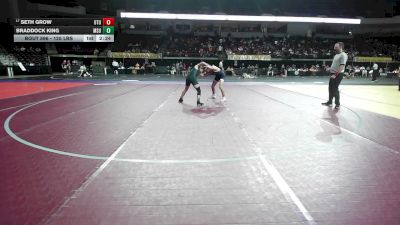 125 lbs Consi Of 16 #1 - Seth Grow, Utah Tech vs Braddock King, Michigan State
