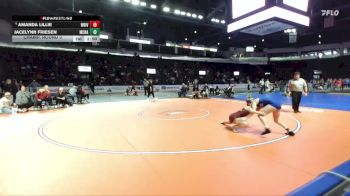 Girls 130 lbs Champ. Round 3 - Jacelynn Friesen, McNary vs Amanda Lillie, White River (Girls)