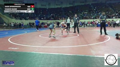 87 lbs Consi Of 16 #2 - Gage Springwater, Ponca City vs Chance Baker, Morris Wrestling Association