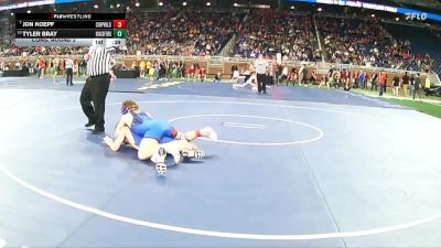 D3-150 lbs Cons. Round 2 - Tyler Bray, Kingsford HS vs Jon Koepf, Chippewa Hills HS