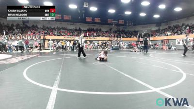 70 lbs Rr Rnd 3 - Kaden Lozano, Weatherford Youth Wrestling vs Titus Kellogg, Smith Wrestling Academy