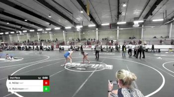 123 lbs 2nd Place - Ava Miller, Mat Burners WC vs Hailey Robinson, Kirtland Broncos