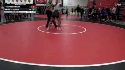 144 lbs Round 3 - Hayden Riggan, Louisa-Muscatine vs Beckett Sexton, Benton Community