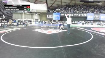 Girls 3A 145 lbs Cons. Round 1 - Tierra Matsuyama, Bellarmine Prep (Girls) vs Alli Skjothaug, Cheney (Girls)