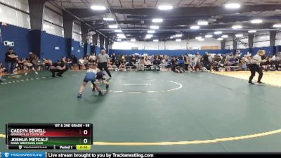 58 lbs Cons. Round 5 - Joshua Metcalf, Hawk Wrestling Club vs Caesyn Sewell, Grangeville Youth WC