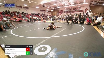 52 lbs Rr Rnd 1 - Ronnie Leyba, Team Tulsa Wrestling Club vs Bowen Brown, Powerhouse Elite 9u