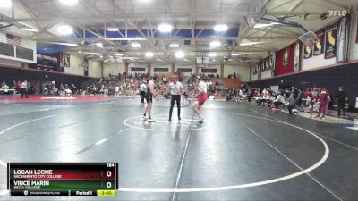 184 lbs Quarterfinal - Vince Marin, Delta College vs Logan Leckie, Sacramento City College