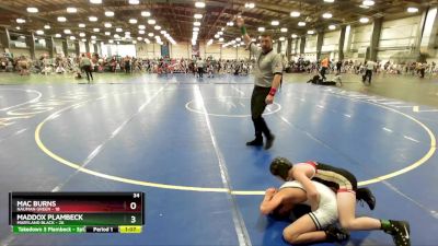 84 lbs Rd# 5- 3:45pm Friday Final Pool - Mac Burns, Nauman Green vs Maddox Plambeck, Maryland BLACK