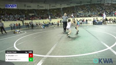 58 lbs Quarterfinal - Aubrey Snyder, Dark Cloud Wrestling Club vs Emmeline Bowerman, Sulphur Youth Wrestling Club