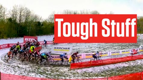 Cyclocross Start In Frozen Snowy 2024 Zonnebeke