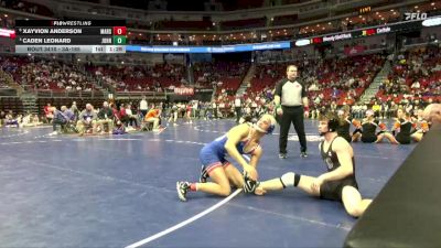 3A-165 lbs Quarterfinal - Xayvion Anderson, Marshalltown vs Caden Leonard, Johnston