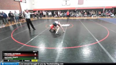 120 lbs Champ. Round 2 - Michael Esteban, Chicago (MARIST) vs Nathan Craft, YORKVILLE (HS)