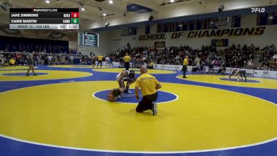 129 lbs Round Of 64 - Jake Simmons, Oakdale vs Caine Martin, Camarillo