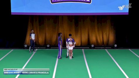 Weber State University - Veronica Camacho & Cyrus Mojallal [2026 Coed Partner Stunt] 2026 UCA & UDA College Cheerleading and Dance Team National Championship