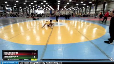 96 lbs Rd# 7- 10:45am Saturday Final Pool - Xzavier Gomez, Team New Mexico vs Mason Bodach, Terps Xtreme