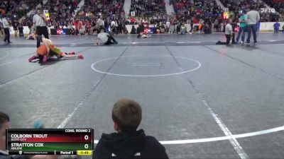 110 lbs Cons. Round 2 - Stratton Cox, Abilene vs Colborn Trout, Scott City