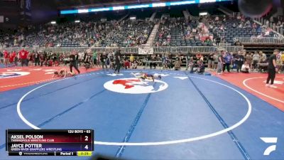 63 lbs Semifinal - Aksel Polson, Thermopolis Wrestling Club vs Jayce Potter, Green River Grapplers Wrestling