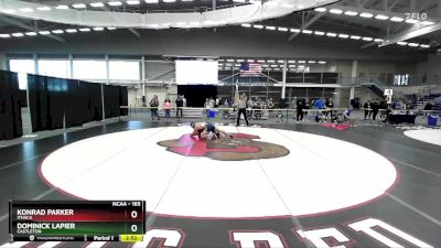 165 lbs Quarterfinal - Konrad Parker, Ithaca vs Dominick Lapier, Castleton