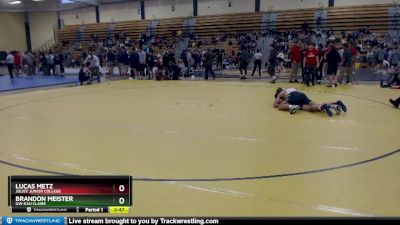 174 lbs Cons. Round 4 - Brandon Meister, UW-Eau Claire vs Lucas Metz, Joliet Junior College