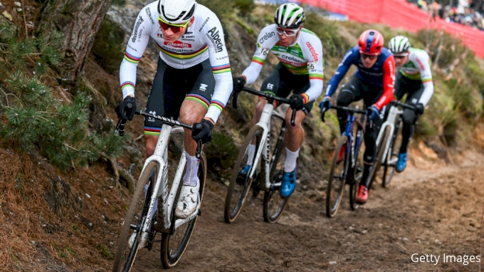 Mathieu van der Poel racing in the 2024 Cyclocross race 2024 X2O Trofee Hamme - Flandriencross