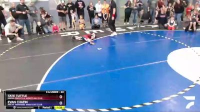 40 lbs Round 2 - Tate Tuttle, Nikiski Freestyle Wrestling Club vs Evan Chafin, Arctic Warriors Wrestling Club