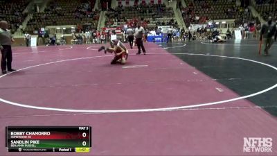 132 lbs Semifinal - Sandlin Pike, Benjamin Russell vs Bobby Chamorro, Homewood Hs