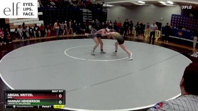 120 lbs. Cons. Round 4 - Abigail Weitzel, Nixa vs Hannah Henderson, Lafayette (Wildwood)