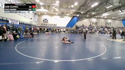 92 lbs Cons. Round 4 - Kale Hansen, Morgan Wrestling Club vs Gabe Caldwell, Ravage