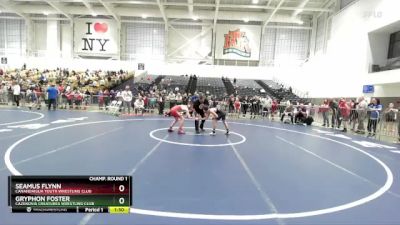 99 lbs Champ. Round 1 - Seamus Flynn, Canandaigua Youth Wrestling Club vs Gryphon Foster, Cazenovia Creatures Wrestling Club