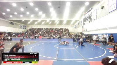 150 lbs Champ. Round 2 - Ben Silvers, Beverly Hills High School Wres vs Brody Martinez, Cvbjj